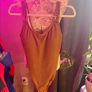 Women's Brown Knit Tank Top